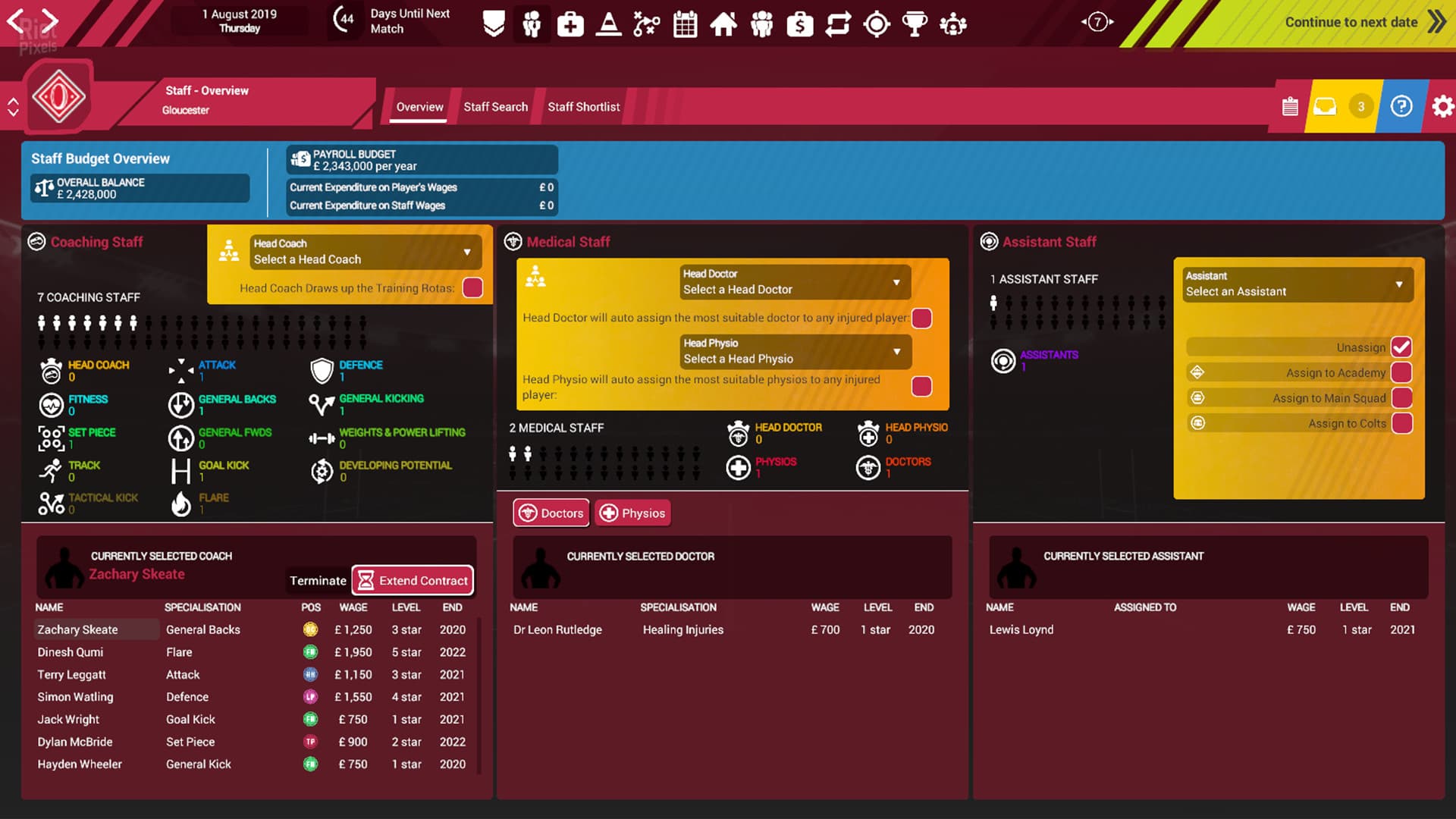 Rugby Union Team Manager 3 – 2021/22 Season Update + DLC screenshot 2