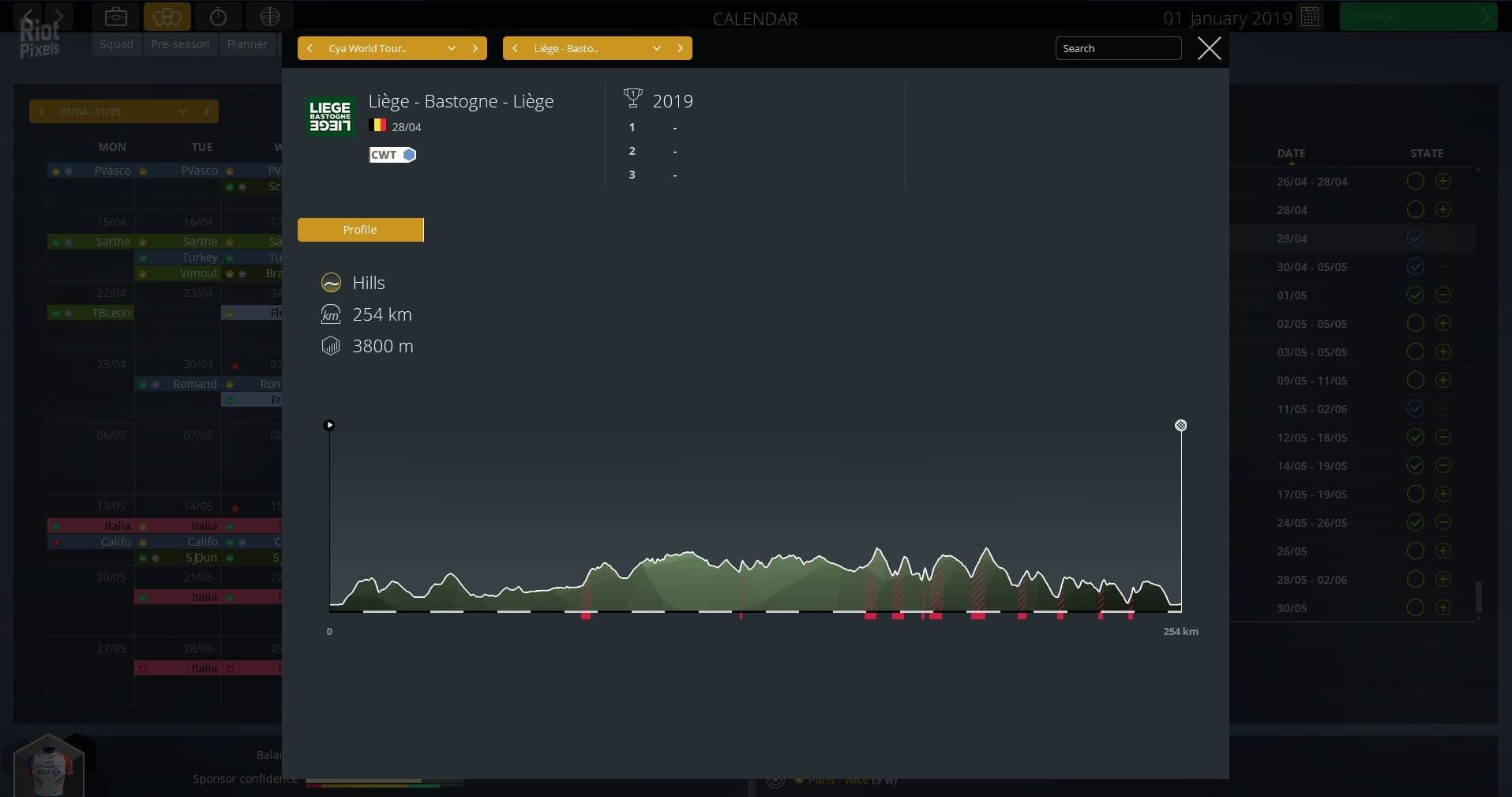 Pro Cycling Manager 2019 – v1.0.2.3 + WorldDB Mod v0.2 screenshot 2
