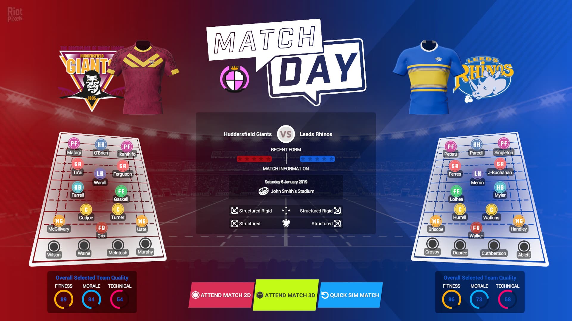 Rugby League/Union Team Manager 3 + 2 DLCs screenshot 1